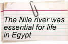 The importance of the Nile river