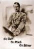Poster de Hitler con la leyenda: un  pueblo, un jefe, un imperio. Ampliar imagen