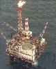 Plataforma de extracción petrolífera en el mar del Norte. Ampliar imagen