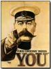 Cartel británico de propaganda militar alentando al alistamiento durante la I Guerra Mundial. Ampliar imagen