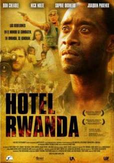 Hotel Ruanda. Cartel de la película
