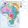 Mapa del reparto de África.  Cartoteca del CNICE