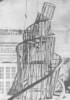Proyecto del monumento a la  Tercera Internacional, realizado por el escultor Vladimir Tatlin en 1920. No llegó a costruirse. Se inspiraba en la Torre Eiffel y hubiese sido un enorme edificio que albergaría la sede de la organización. Ampliar imagen