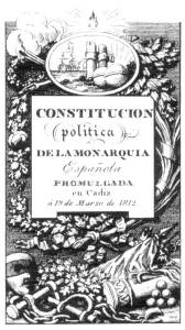 Portada de la Constitución española de 1812