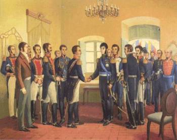 Encuentro entre Bolívar y San Martín