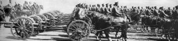Artillería rusa durane la 1ª Guerra Mundial. Ampliar imagen